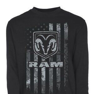 JH DESIGN GROUP Men's Dodge Ram Truck Flag Print Pullover Crewneck Sweatshirt